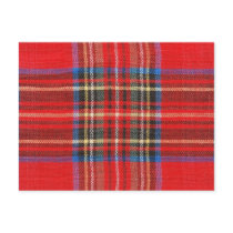 Red Plaid Flannel Post Card
