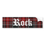 Red Plaid Rock - Bumper Sticker