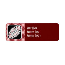 Red Plaid Rugby Labels