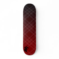 red plaid skateboard