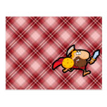 Red Plaid Spartan Gladiator Post Cards