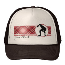 Red Plaid Speed Skater Hats