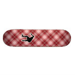 Red Plaid Speed Skater Skateboard