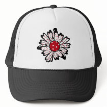 Red Polka Dot Daisy Trucker Hats