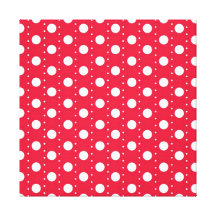 Red Polka Dot Pattern Gallery Wrapped Canvas