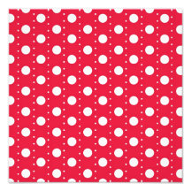 Red Polka Dot Pattern Photo Print