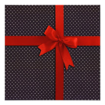 Red Polka Dot Ribbon Photo Art