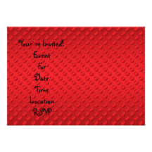 Red polka dots on red background custom invitation