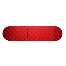 Red polka dots on red background custom skate board