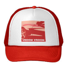Red Pop Art Corvette Trucker Hat
