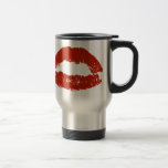 Red Pop Art Lipstick Lips Coffee Mug