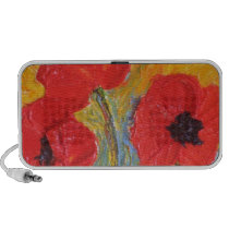 Red Poppies Doodle Speaker