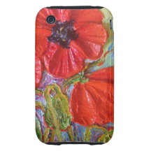 Red Poppies iPhone 3 Case