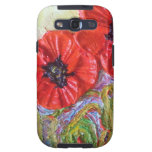 Red Poppies Samsung Galexy Case Samsung Galaxy S3 Cover