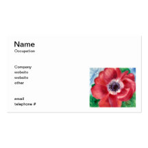 Red Poppy Business Cards
