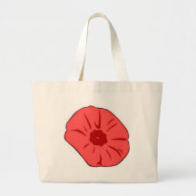 Red Poppy Canvas Bag