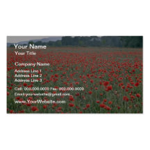 Red Poppy field, Kent, England flowers Business Cards