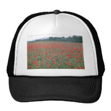Red Poppy field, Kent, England flowers Trucker Hats