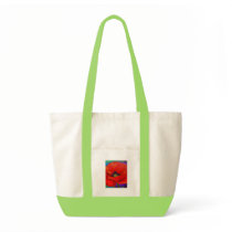 Red Poppy Flower Painting - Multi Canvas Bags