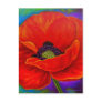 Red Poppy Flower Painting - Multi Postcard