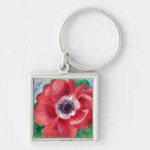 Red Poppy Keychain