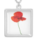 Red Poppy Necklace
