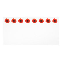 Red Poppy Photo Card Template