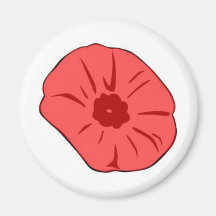Red Poppy Refrigerator Magnet