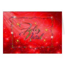 red Portuguese Christmas card