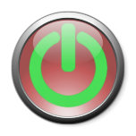Red Power Button Magnet