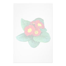 Red Primroses Custom Stationery