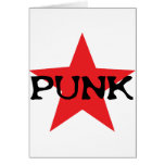 red punk star card