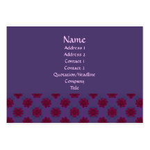 red purple flower pattern business card