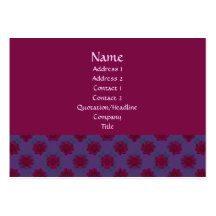 red purple flower pattern business cards