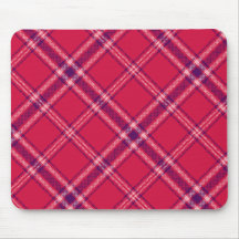 Red/Purple/Pink Tartan Plaid Mousepad
