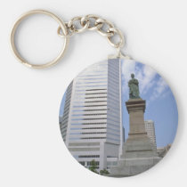 Red Queen Victoria statue, Montreal, Quebec flower keychains