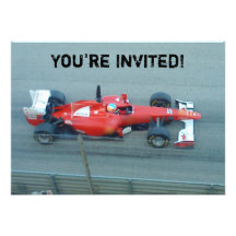 Red Racing Car Invitation