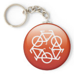 Red Recycle Keychain by Petr Kratochvil