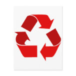 red recycle postcards