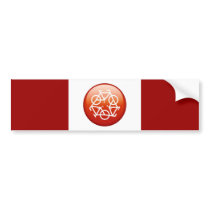 Red recycle symbol bumper stickers