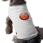 Red recycle symbol pet clothes