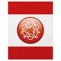Red recycle symbol custom flyer