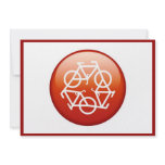 Red recycle symbol invitations