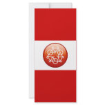 Red recycle symbol rack cards