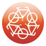 Red recycle symbol sticker