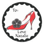 Red Red Heels Round Sticker