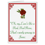 Red, Red Rose Card