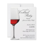 Red Red Wine Cocktail & Wine Party Invitations