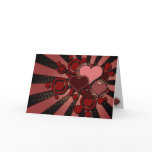 Red Retro Hearts Valentine’s Day cards