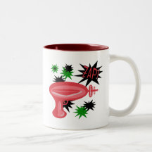 Red Retro Raygun Coffee Mug